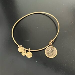 Alex and Ani Gold Initial Charm Bracelet